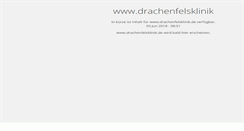 Desktop Screenshot of drachenfelsklinik.de